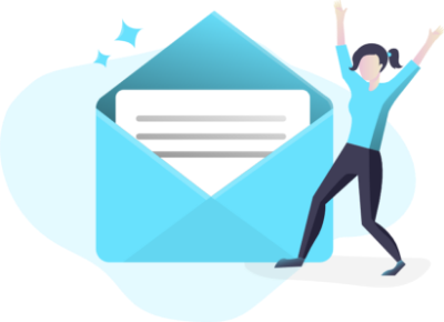 メール受信のイラスト画像